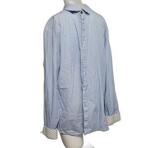 Ted Baker London size 7 Polo Button front shirt top Men geometric